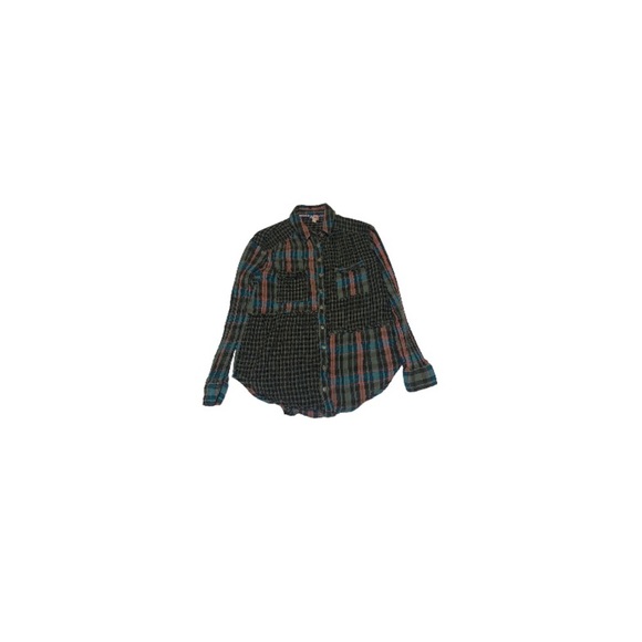 Anthropologie Pilcro Green Plaid Shirt - Women’s Size XS - Picture 1 of 10